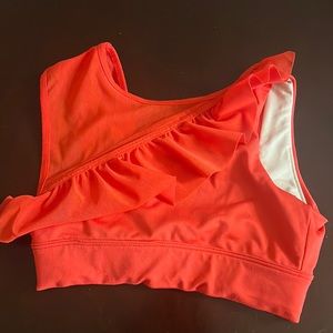 Jo+jax red ruffle bra, youth medium